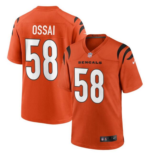 Cincinnati Bengals #58 Joseph Ossai Orange Stitched Game Jersey