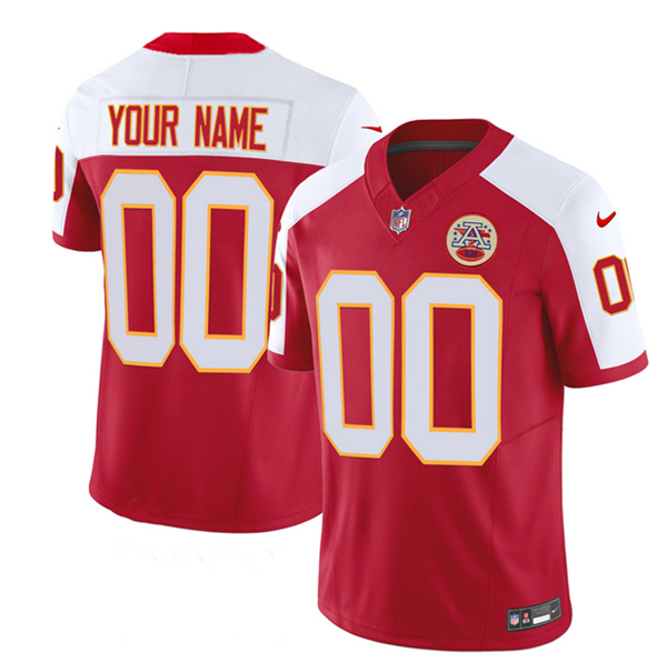 Kansas City Chiefs Custom Red White 2023 F.U.S.E. Vapor Untouchable Limited Stitched Jersey