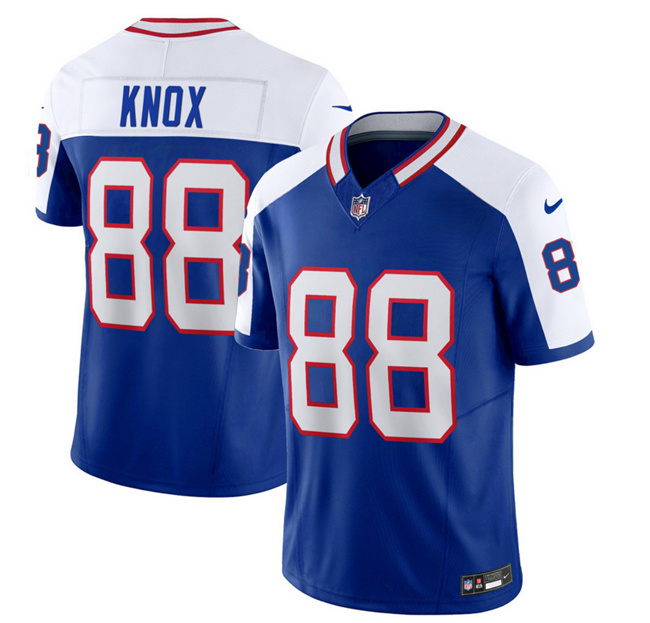 Buffalo Bills #88 Dawson Knox Blue White 2023 F.U.S.E. Throwback Vapor Untouchable Limited Stitched Jersey