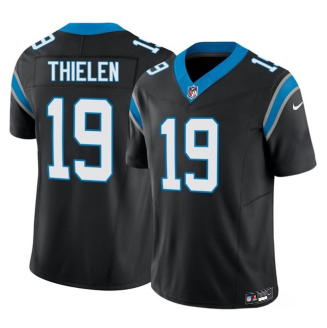 Carolina Panthers #19 Adam Thielen Black 2023 F.U.S.E. Vapor Untouchable Stitched Jersey