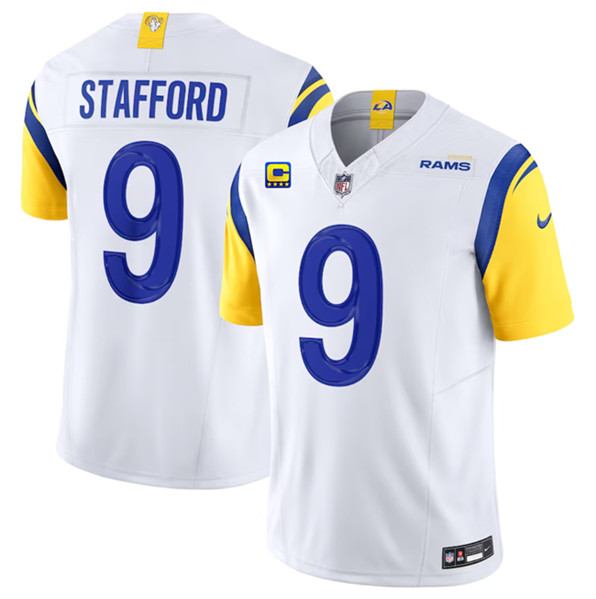 Los Angeles Rams #9 Matthew Stafford White 2023 F.U.S.E. With 4-Star C Patch Vapor Untouchable Limited Stitched Jersey