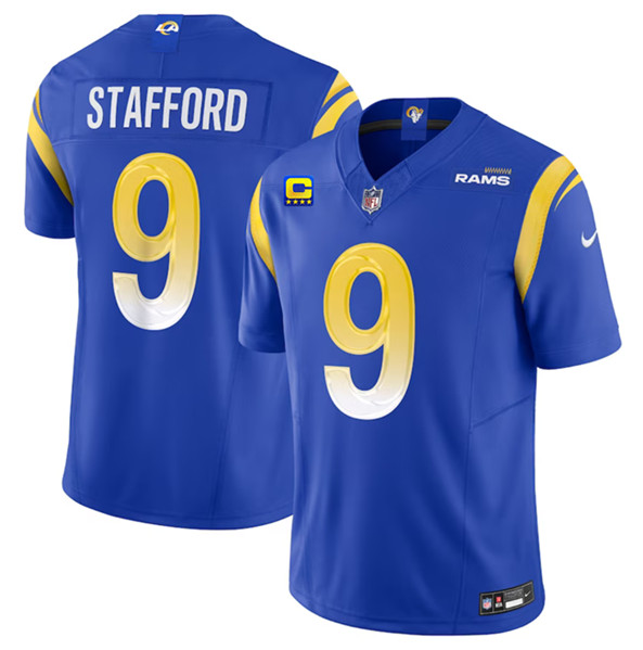 Los Angeles Rams #9 Matthew Stafford Blue 2023 F.U.S.E. With 4-Star C Patch Vapor Untouchable Limited Stitched Jersey