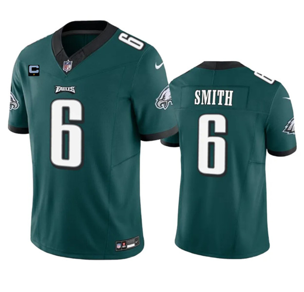 Philadelphia Eagles #6 DeVonta Smith Green 2023 F.U.S.E. With 1-Star C Patch Vapor Untouchable Limited Stitched Jersey