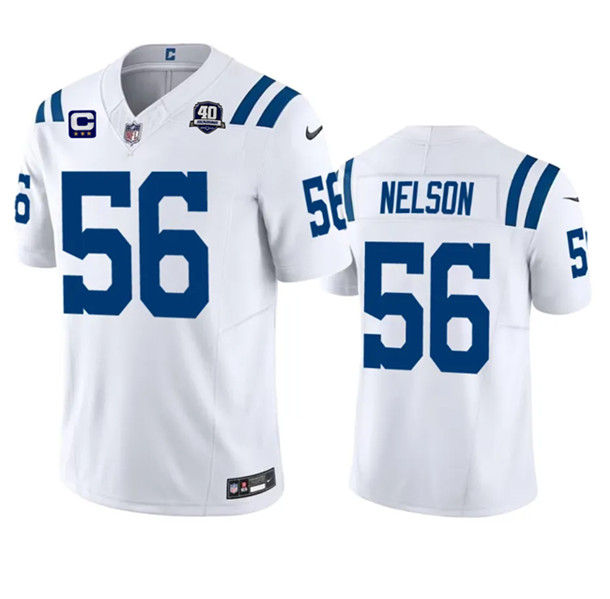 Indianapolis Colts #56 Quenton Nelson White 2023 F.U.S.E. 40th Anniversary With 1-Star C Patch Vapor Untouchable Limited Stitched Jersey
