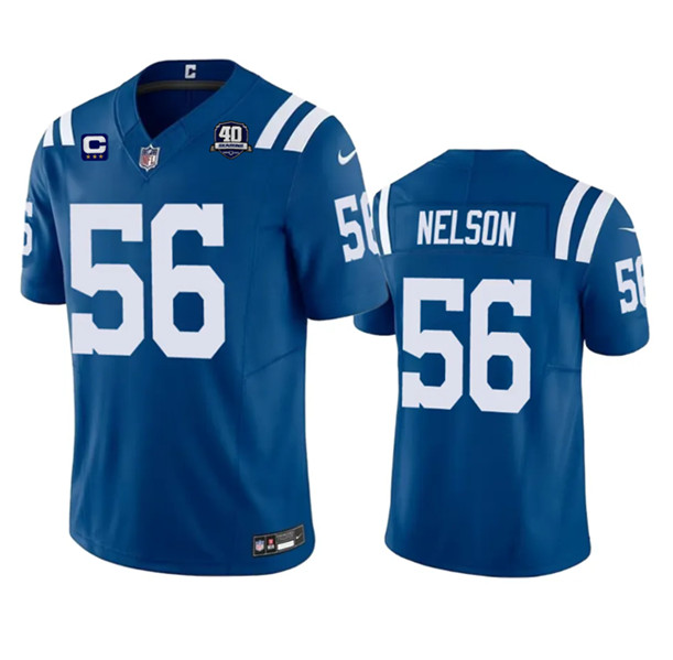 Indianapolis Colts #56 Quenton Nelson Blue 2023 F.U.S.E. 40th Anniversary With 1-Star C Patch Vapor Untouchable Limited Stitched Jersey