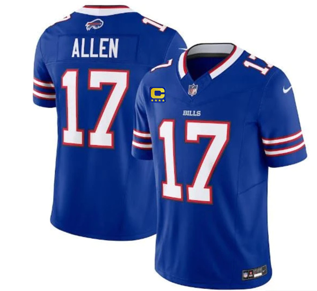 Buffalo Bills #17 Josh Allen Blue 2023 F.U.S.E. With 4-Star C Patch Vapor Untouchable Limited Stitched Jersey