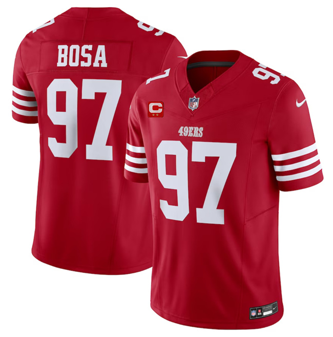 San Francisco 49ers #97 Nick Bosa Red 2023 F.U.S.E. With 1-Star C Patch Vapor Untouchable Limited Stitched Jersey
