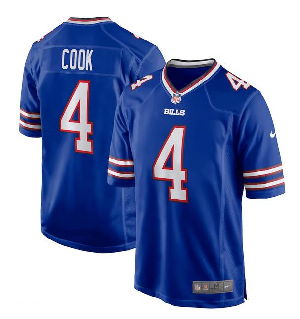 Buffalo Bills #4 James Cook Blue Stitched Game Jersey