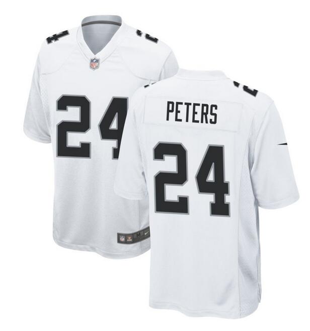 Las Vegas Raiders #24 Marcus Peters White Stitched Game Jersey