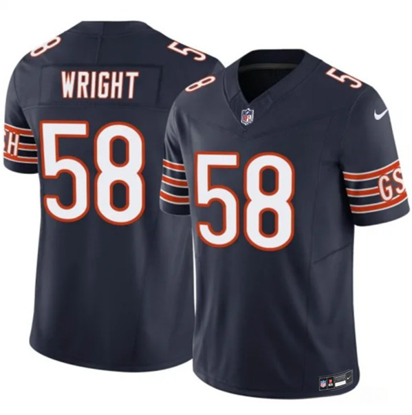 Chicago Bears #58 Darnell Wright Navy 2023 F.U.S.E. Vapor Untouchable Stitched Jersey