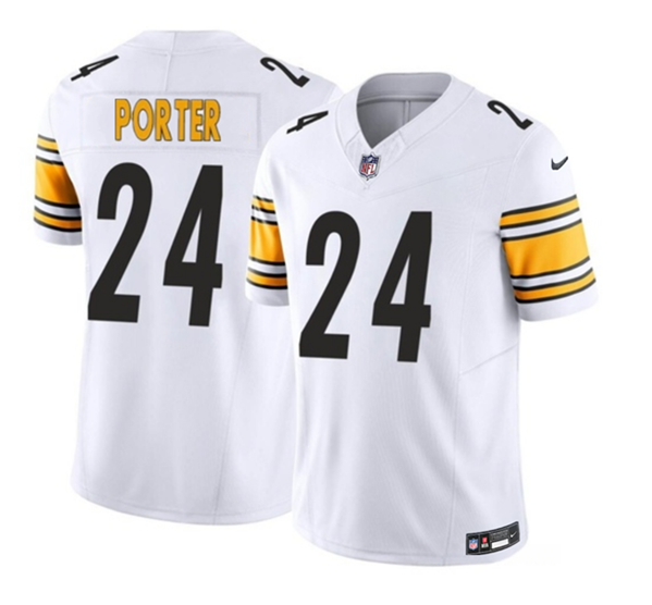 Pittsburgh Steelers #24 Joey Porter Jr. White 2023 F.U.S.E. Vapor Untouchable Limited Stitched Jersey