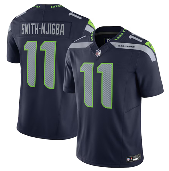 Seattle Seahawks #11 Jaxon Smith-Njigba Navy 2023 F.U.S.E. Vapor Untouchable Limited Stitched Jersey