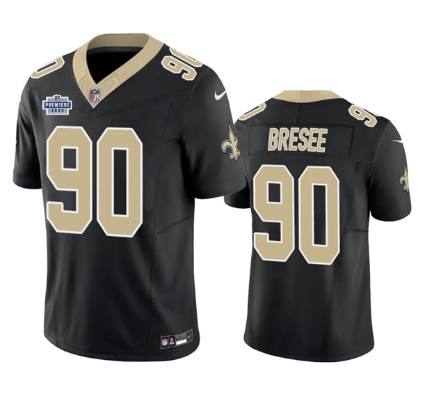 New Orleans Saints #90 Bryan Bresee Black 2023 F.U.S.E. Prem1ere Patch Vapor Untouchable Limited Stitched Jersey