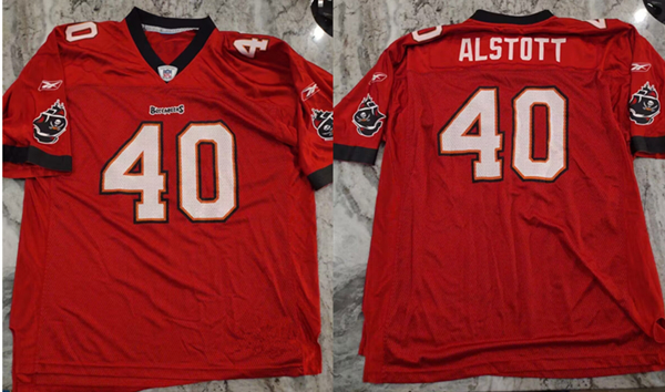 Tampa Bay Buccaneers #40 Mike Alstott Red Stitched Game Jersey