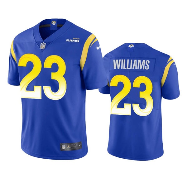 Los Angeles Rams #23 Kyren Williams Royal Vapor Limited Stitched Jersey