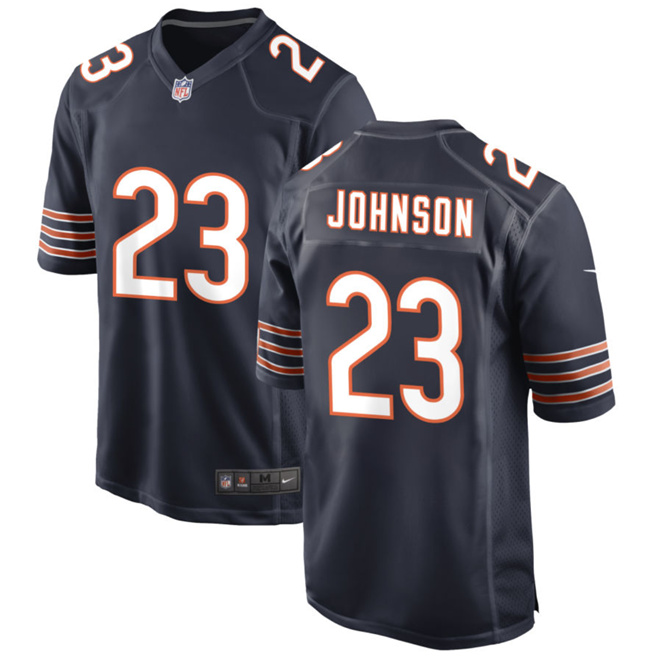 Chicago Bears #23 Roschon Johnson Navy Stitched Game Jersey
