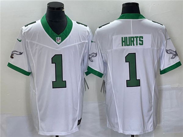 Philadelphia Eagles #1 Jalen Hurts White 2023 F.U.S.E. Vapor Untouchable Stitched Jersey