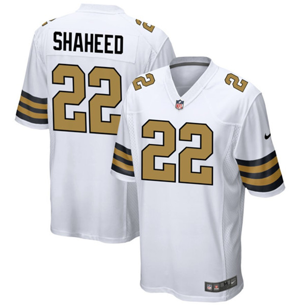 New Orleans Saints #22 Rashid Shaheed White Color Rush Stitched Game Jersey
