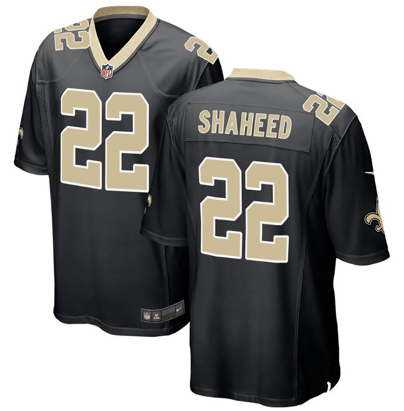 New Orleans Saints #22 Rashid Shaheed Black Stitched Game Jersey