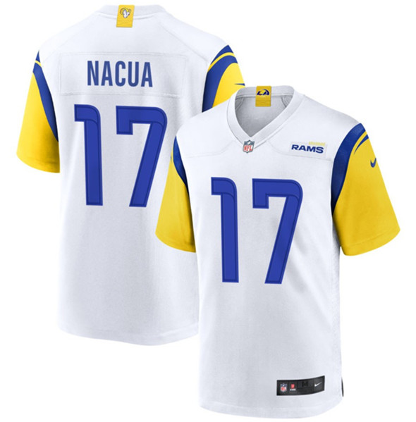 Los Angeles Rams #17 Puka Nacua White Stitched Game Jersey