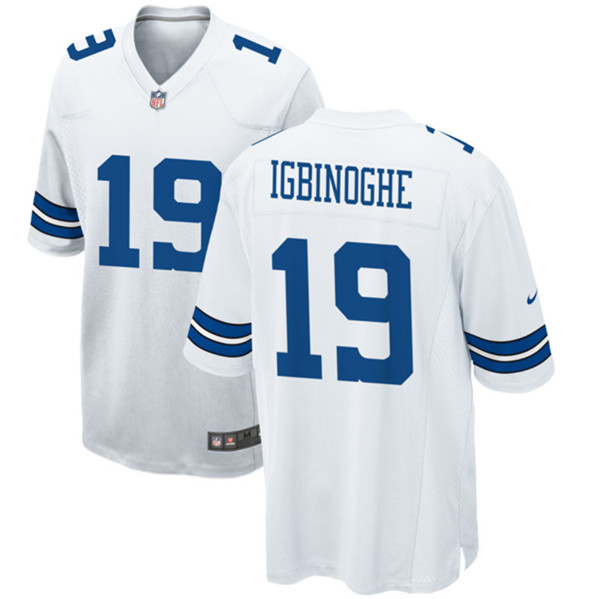 Dallas Cowboys #19 Noah Igbinoghene White Stitched Game Jersey