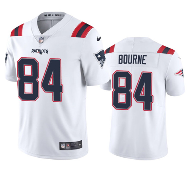 New England Patriots #84 Kendrick Bourne White Vapor Untouchable Stitched Jersey