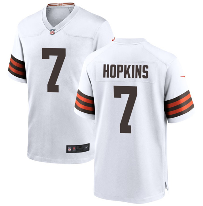 Cleveland Browns #7 Dustin Hopkins White Stitched Game Jersey