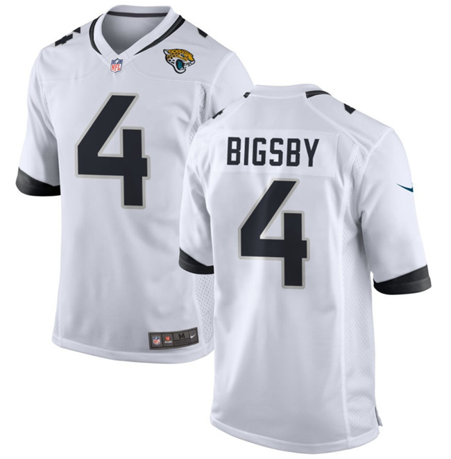 Jacksonville Jaguars #4 Tank Bigsby White Stitched Jersey