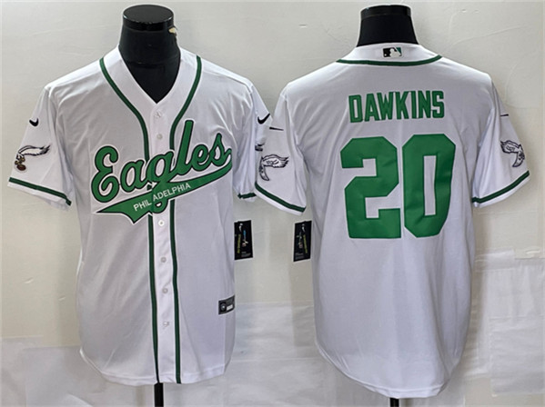 Philadelphia Eagles #20 Brian Dawkins White Cool Base Stitched Jersey