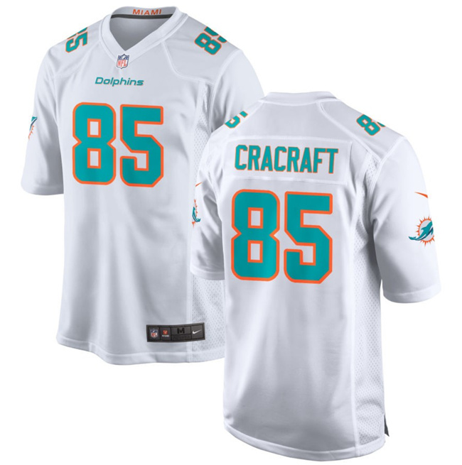 Miami Dolphins #85 River Cracraft White Stitched Game Jersey