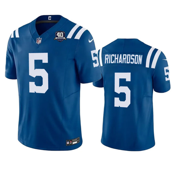 Indianapolis Colts #5 Anthony Richardson Blue 2023 F.U.S.E 40th Anniversary Vapor Untouchable Stitched Jersey