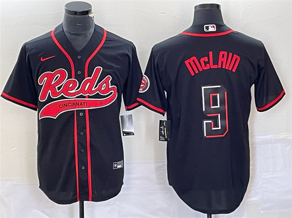 Cincinnati Reds #9 Matt McLain Black Cool Base Stitched Jersey