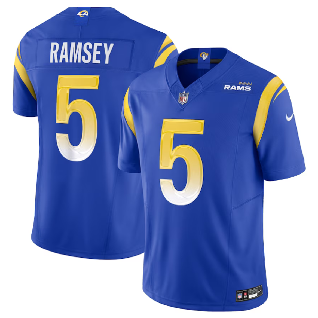 Los Angeles Rams #5 Jalen Ramsey Blue 2023 F.U.S.E. Vapor Untouchable Limited Stitched Jersey