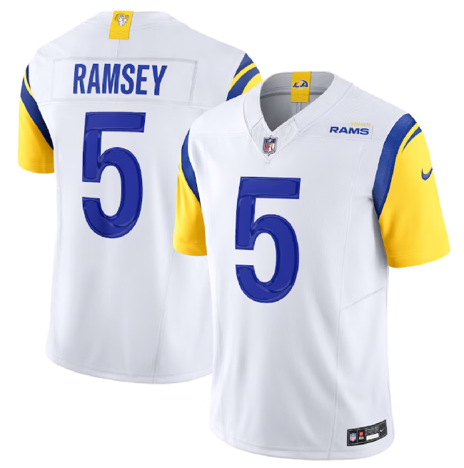 Los Angeles Rams #5 Jalen Ramsey White 2023 F.U.S.E. Vapor Untouchable Limited Stitched Jersey
