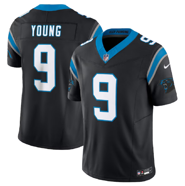 Carolina Panthers #9 Bryce Young Black 2023 F.U.S.E. Vapor Untouchable Stitched Jersey