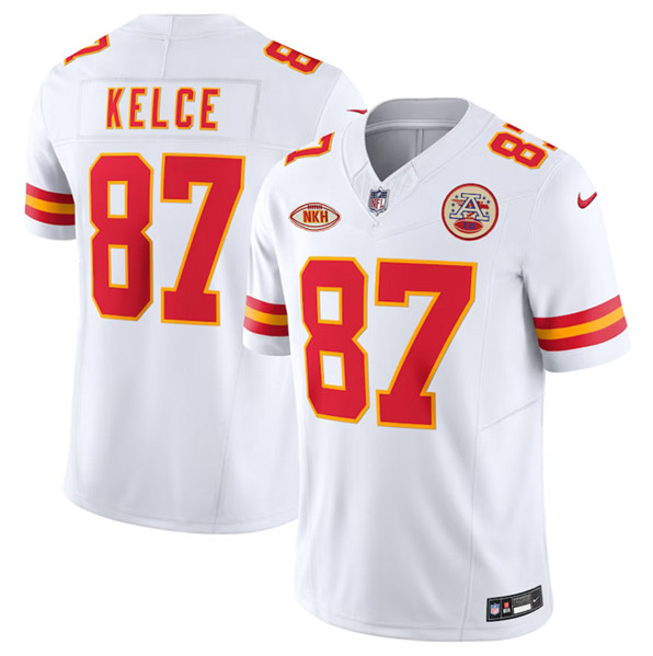 Kansas City Chiefs #87 Travis Kelce White 2023 F.U.S.E. With 