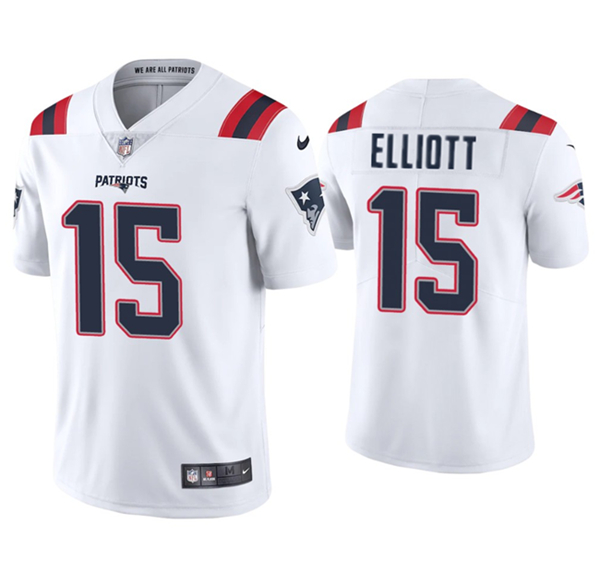 New England Patriots #15 Ezekiel Elliott White Vapor Untouchable Stitched Jersey