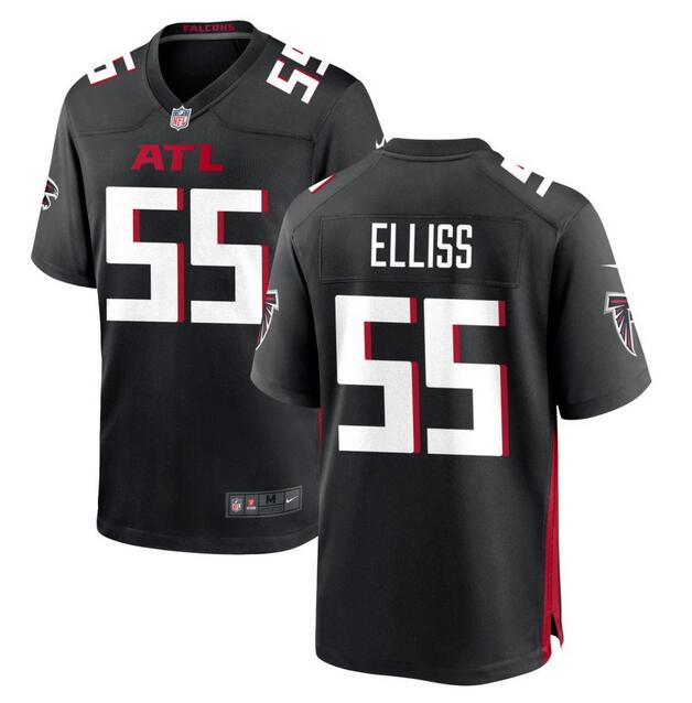 Atlanta Falcons #55 Kaden Elliss Black Stitched Game Jersey