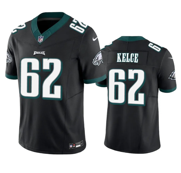 Philadelphia Eagles #62 Jason Kelce Black 2023 F.U.S.E. Vapor Untouchable Limited Stitched Jersey