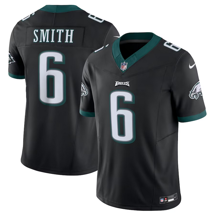Philadelphia Eagles #6 DeVonta Smith Black 2023 F.U.S.E. Vapor Untouchable Limited Stitched Jersey