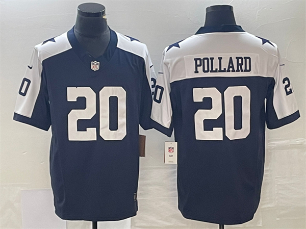 Dallas Cowboys #20 Tony Pollard Navy 2023 F.U.S.E.Thanksgiving Limited Stitched Jersey