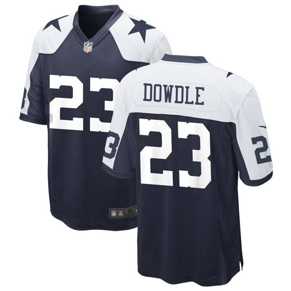 Dallas Cowboys #23 Rico Dowdle Navy Alternate Stitched Game Jersey