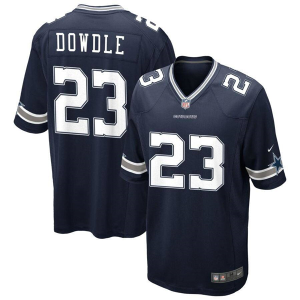 Dallas Cowboys #23 Rico Dowdle Navy Stitched Game Jersey
