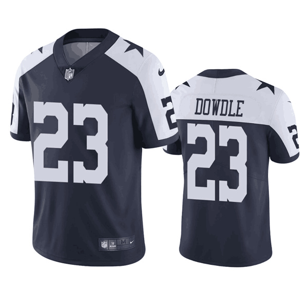 Dallas Cowboys #23 Rico Dowdle Navy White Vapor Untouchable Limited Stitched Game Jersey