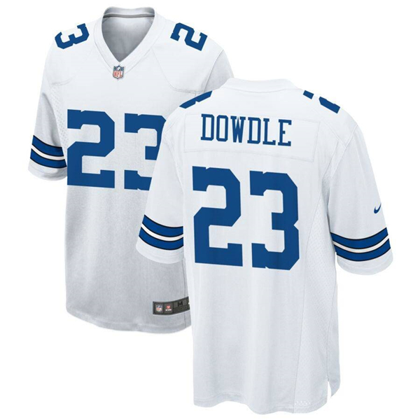 Dallas Cowboys #23 Rico Dowdle White Stitched Game Jersey