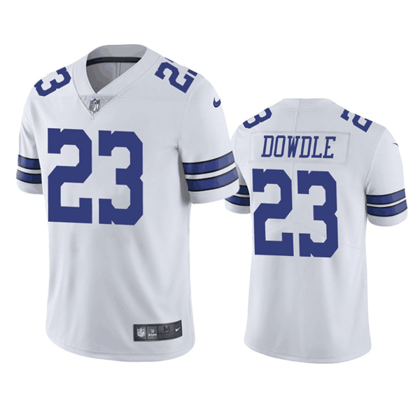Dallas Cowboys #23 Rico Dowdle White Vapor Untouchable Limited Stitched Game Jersey