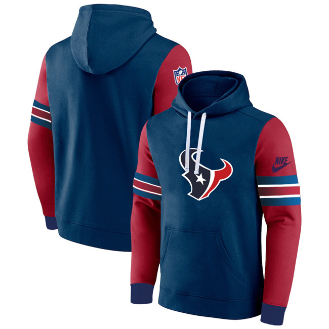 Houston Texans Navy Red Pullover Hoodie