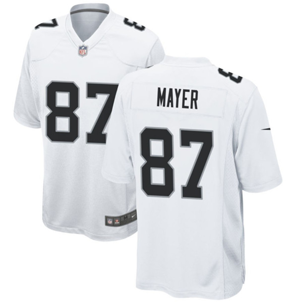 Las Vegas Raiders #87 Michael Mayer White Stitched Game Jersey