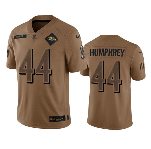 Baltimore Ravens #44 Marlon Humphrey 2023 Brown Salute To Service Limited Stitched Jersey