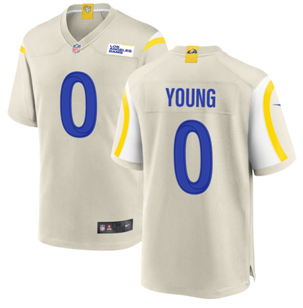 Los Angeles Rams #0 PByron Young Bone Stitched Game Jersey